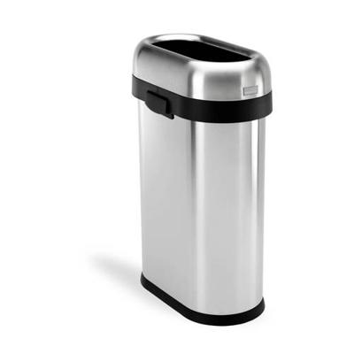 Simplehuman Afvalemmer Bullet Open Slimline 50 liter (zilver) Simplehuman Afvalemmer Bullet Open Slimline 50 liter (zilver)