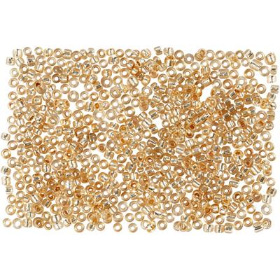Creativ Company Rocailles, d 1,7 mm, afm 15/0, gatgrootte 0,5-0,8 mm, peach, 25 gr/ 1 doos