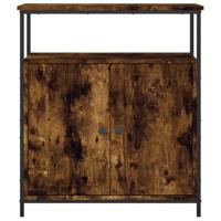 Dressoir 70x30x80 cm bewerkt hout gerookt eikenkleurig - thumbnail