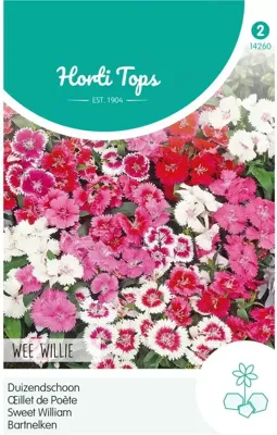 Zaden Dianthus Duizendschoon Wee Willie gemengd Hortitops - Hortitops