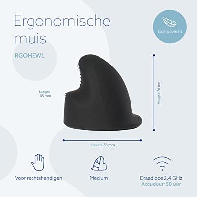 R-Go HE ergonomische muis, large, draadloos, voor rechtshandigen - thumbnail