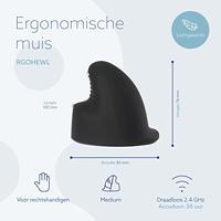 R-Go HE ergonomische muis, large, draadloos, voor rechtshandigen - thumbnail