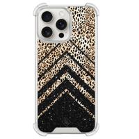 iPhone 15 Pro Max shockproof hoesje - Chevron luipaard - thumbnail
