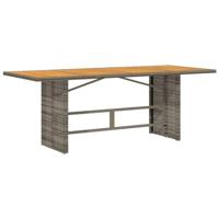 9-delige Tuinset met kussens poly rattan grijs - thumbnail