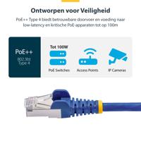USB-kabel Startech NLBL-50C-CAT8-PATCH Blauw 50 cm - thumbnail