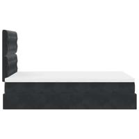 Ottoman bed met matrassen 120x190cm fluweel zwart - thumbnail
