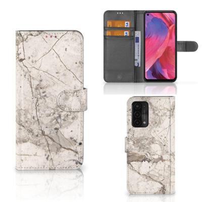 OPPO A54 5G | A74 5G | A93 5G | Bookcase | Marmer Beige | Portemonnee hoesje