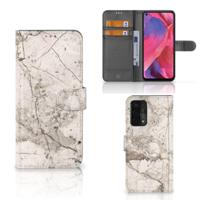 OPPO A54 5G | A74 5G | A93 5G | Bookcase | Marmer Beige | Portemonnee hoesje - thumbnail