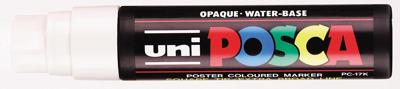 Posca Uni verfmarker 17k wit - blokpunt 15mm