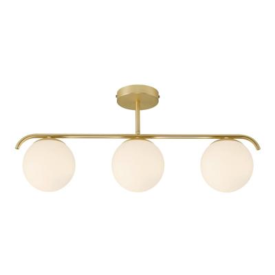 Nordlux Plafondlamp Grant 3 lichts L 70 cm mat goud
