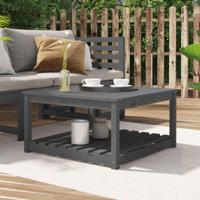 Tuintafel 82,5x82,5x45 cm massief grenenhout grijs - thumbnail