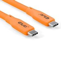 Club3D USB4 Gen 3x2 20Gbps 240W USB Type-C 2m Oranje - thumbnail