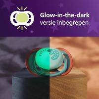 Verpakking van 4 Ultra Air fopspenen - PHILIPS AVENT - SCF087/27 - Dag en Nacht - BPA-vrij - 6-18 maanden - Groen/Oranje - thumbnail