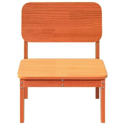 Tuinstoelen 2 st 60x52,5x72 cm massief grenenhout wasbruin
