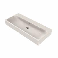 Wastafel Vrijhangend Sanicare Q17 101x46,5 cm Keramisch Wit Sanicare - thumbnail
