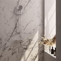 Chrome Edition opbouw douche thermostaatkraan SET 02 met glijstang en handdouche - thumbnail