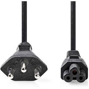 Nedis CEGL11220BK20 Stroomkabel Ch Type 12 Iec-320-c5 Recht Recht Vernikkeld 2.00 M Rond Pvc Zwart Label