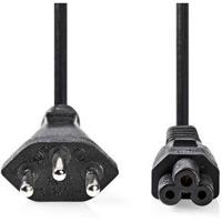 Nedis CEGL11220BK20 Stroomkabel Ch Type 12 Iec-320-c5 Recht Recht Vernikkeld 2.00 M Rond Pvc Zwart Label - thumbnail