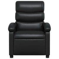 Fauteuil verstelbaar kunstleer zwart - thumbnail