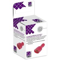TRU COMPONENTS T1904C113 Assortiment platte stekkers (female) Insteekbreedte: 2.80 mm Insteekdikte: 0.80 mm 180 ° Volledig geïsoleerd Rood 25 stuk(s) - thumbnail