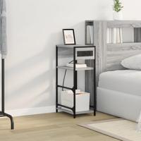 Nachtkastje met lade Grijs sonoma 40 x 27 x 76 cm Bewerkt hout - thumbnail