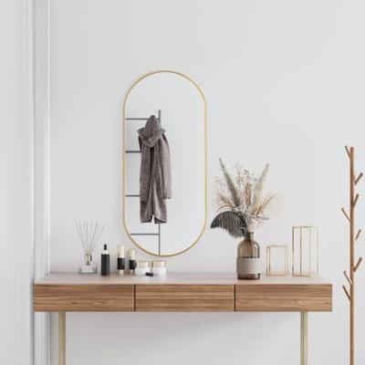 VidaXL Wandspiegel 100x45 cm ovaal goudkleurig VidaXL Wandspiegel 100x45 cm ovaal goudkleurig
