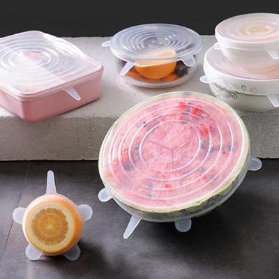 6 stuks / Set Food Grade Silicone afdichting deksels vers houden Covers