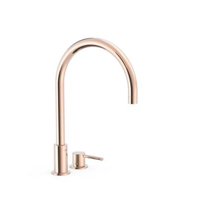 TRES 26110501OP STUDY EXCLUSIVE Grifo Monomando De Repisa Para Lavabo Oro Rosa 24K
