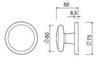 AMI voordeurknop - 60mm bolrond- 160/60 - deurdikte 38/45mm - zwart - 739601 - thumbnail