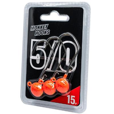 Monkey Lures Monkey Hooks Orange 3st. 5/0 10 gr
