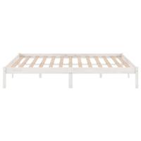 Bedframe massief grenenhout wit 120x200 cm - thumbnail