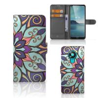 Nokia 3.4 Hoesje Purple Flower - thumbnail