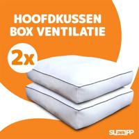 SLAAPP - Hoofdkussen Box Ventilatie - 50x60x10cm - 2-Pack - thumbnail