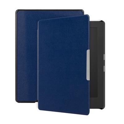 Lunso - Kobo Aura H20 Edition 1 hoes (6.8 inch) - sleep cover - Donkerblauw