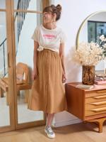 T-shirt voor zwangerschap en borstvoeding met tekst, van biologisch katoen ecru - thumbnail