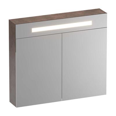 Brauer Promise Deluxe Spiegelkast - 80 cm - met Directe Verlichting - 2 Dubbelzijdige Spiegeldeuren - Erosion