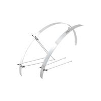 CONTEC spatbordset "flat fender" ct fender set flat fender "28" 32mm alu silver - thumbnail