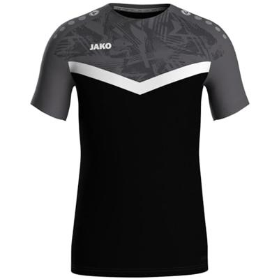 JAKO 6124 T-Shirt Iconic - Zwart/Antraciet - XXL
