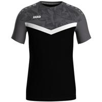 JAKO 6124 T-Shirt Iconic - Zwart/Antraciet - XXL - thumbnail