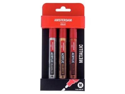 Amsterdam All Acrylics Amsterdam • acrylmarker metallic set | 3 kleuren