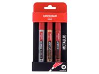 Amsterdam All Acrylics Amsterdam • acrylmarker metallic set | 3 kleuren - thumbnail