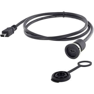 encitech 1310-1011-04 Mini-USB 2.0 type B Chassisbus, inbouw M16 1 stuk(s)