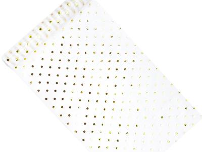 Transparant Met Gouden Stippen Organza Op Rol (9m x 0.36m)