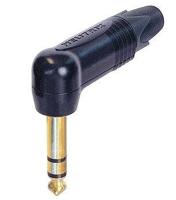 Neutrik NP3RX-B Stereo jack kabeldeel haaks zwart - thumbnail