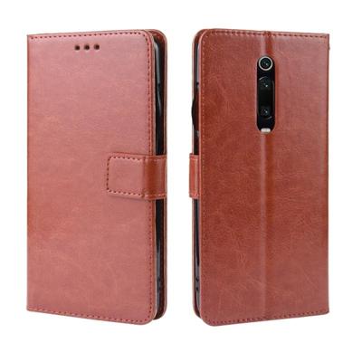 Retro Crazy Horse textuur horizontale Flip lederen case voor Xiaomi Redmi K20/K20 Pro met houder & kaartsleuven & fotolijstjes (bruin)