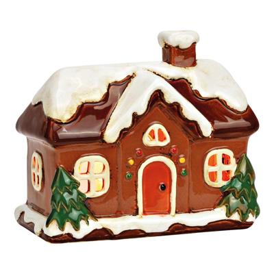 Lichthuis van aardewerk, Kleurrijk (B/H/D) 17x15x9cm