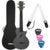 Cascha HH 2258E Black elektrisch-akoestische carbon fiber concert ukelele set - thumbnail