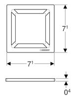 Putrooster Geberit voor Doucheput Vloer Vierkant 8x8 cm RVS - thumbnail