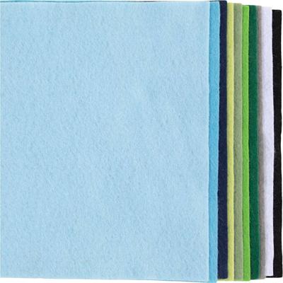 Creativ Company Hobbyvilt a4 dikte 2mm blauw en groen harmonie - 10st.