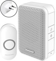 Enzo honeywell draadloze plug-in deurbel met drukknop 100m - 8421030 - thumbnail